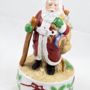 Musical "Here Comes Santa Claus" Vintage Porcelain